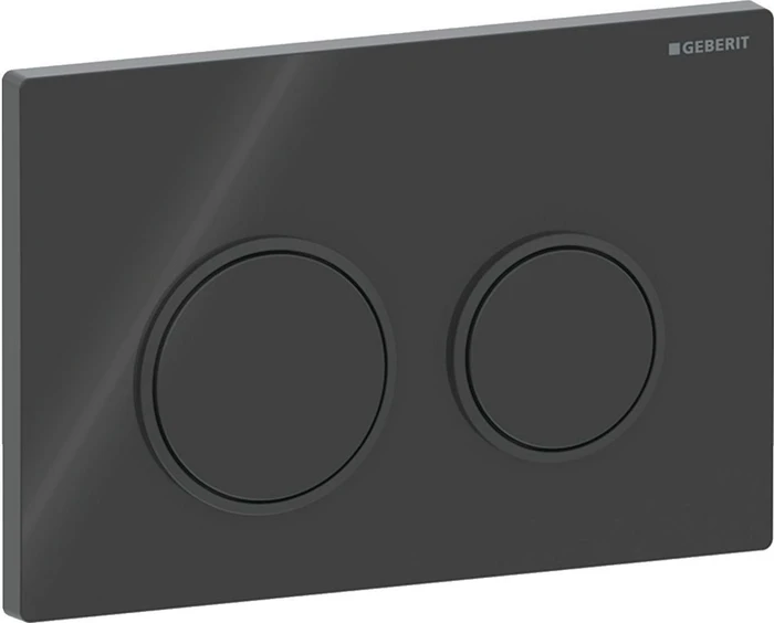 Geberit Omega20 Betätigungsplatte schwarz/schwarz matt/schwarz