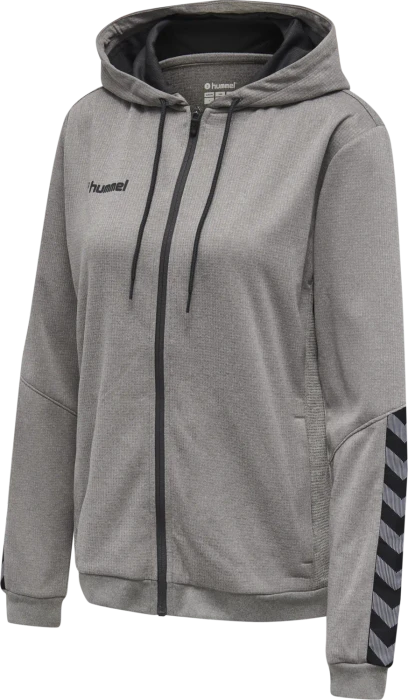 hummel Authentic Poly Zip Hoodie asphalt (Damen)