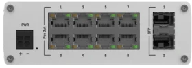 Teltonika TSW Industrial Railmount Gigabit Switch, 8x RJ-45, 2x SFP, 240W PoE+ (TSW2000000B0 / TSW200000050 / TSW200000010)