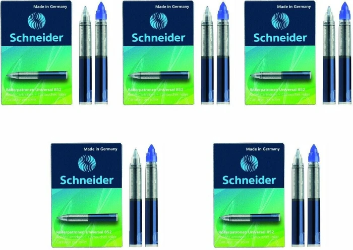 Schneider Rollerpatrone Universal 852 Tintenrollermine M rot, 5er-Pack