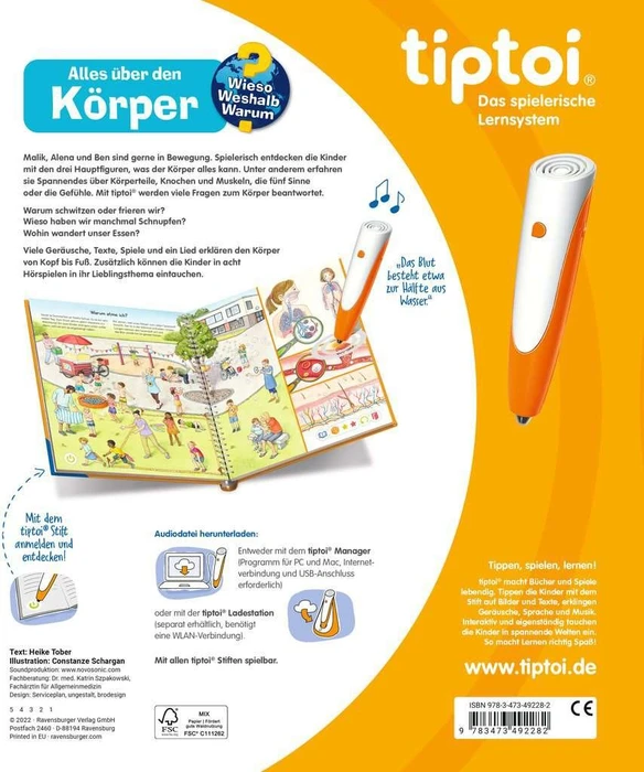 Ravensburger tiptoi Buch: Wieso? Weshalb? Warum?: Alles über den Körper