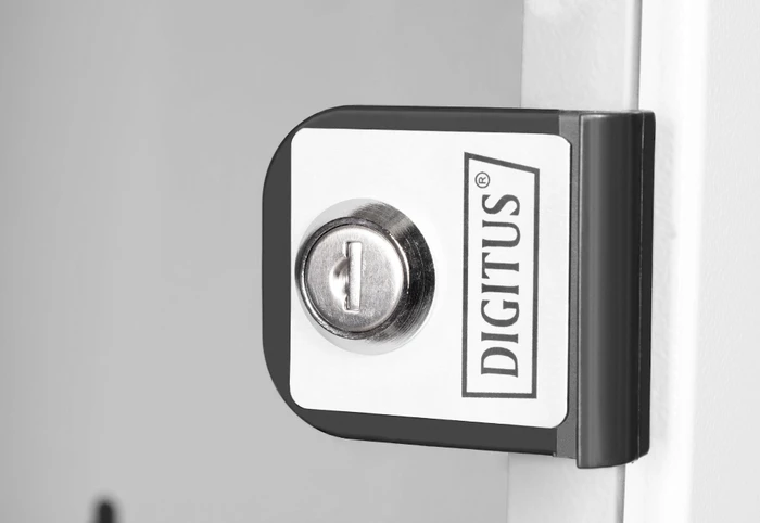 Digitus Professional SoHo Pro Line 10" Wandgehäuse 6HE, unmontiert, Sicherheitsglastür, IP20, RAL 7035, 300mm tief