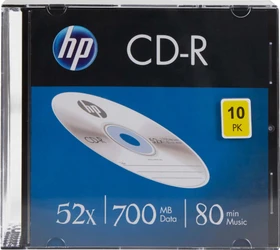 HP CD-R 80min/700MB, 52x, 10er Slimcase