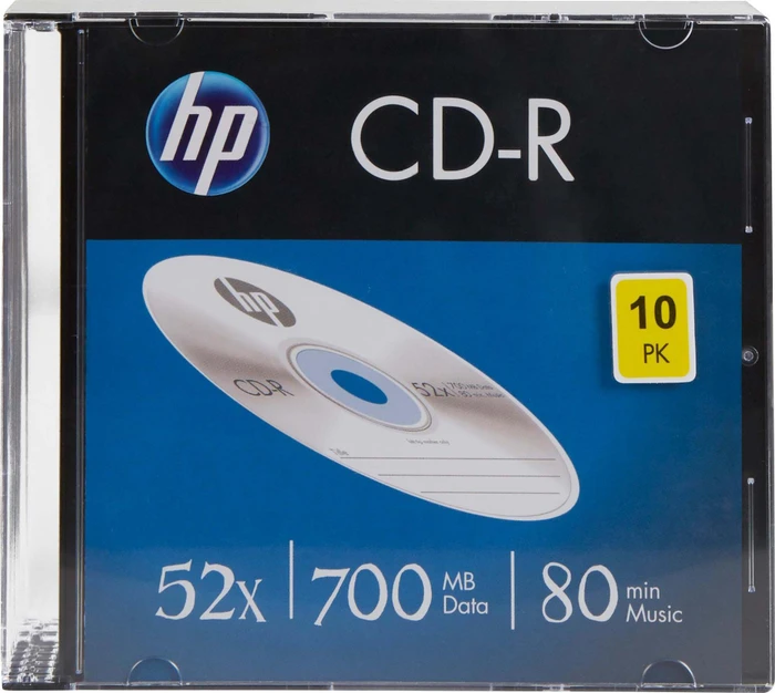 HP CD-R 80min/700MB, 52x, 10er Slimcase