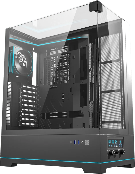 DarkFlash DY450L Pro Black, Glasfenster
