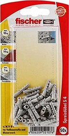 fischer S 4x20 K Spreizdübel, 4x20mm, 50 Stück