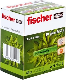 fischer UX Green 8x50 R Universaldübel, 8x50mm, 40 Stück