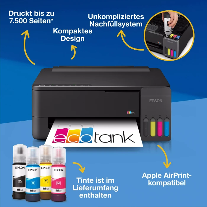 Epson EcoTank ET-1910, Tinte, mehrfarbig