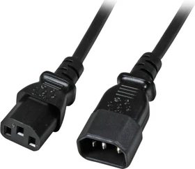 EFB Elektronik Kaltgeräte Verlängerungskabel C13/C14 schwarz, 2.0m