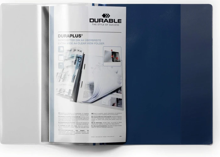 Durable Duraplus Schnellhefter, A4, dunkelblau/transparent