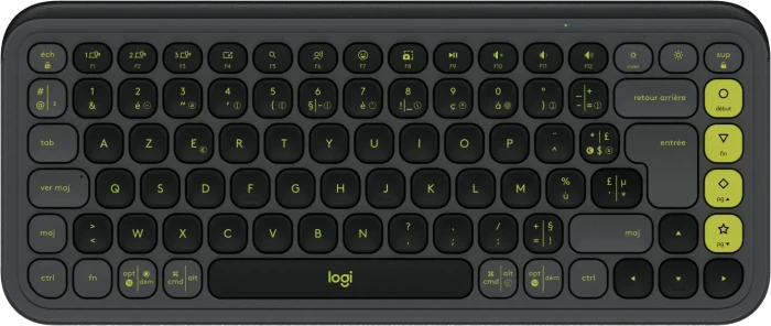 Logitech POP Icon Keys, Graphite & Green, Logi Bolt, USB/Bluetooth, FR