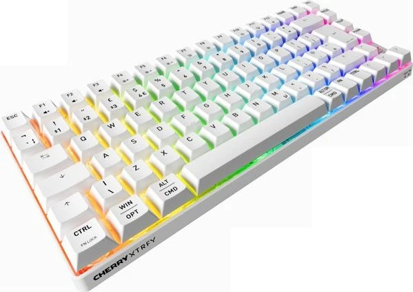 Cherry Xtrfy K33 Compact Wireless, weiß, LEDs RGB, USB/Bluetooth, DE