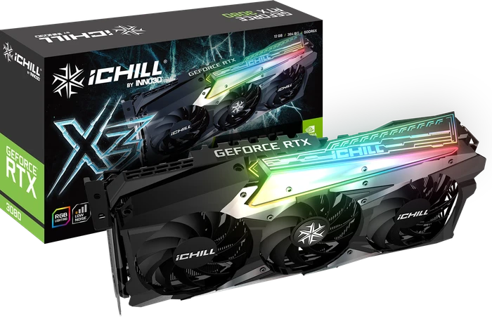 INNO3D GeForce RTX 3080 iCHILL X3 LHR, 12GB GDDR6X, HDMI, 3x DP