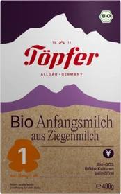 Töpfer Bio Anfangsmilch 1 Pulver auf Ziegenmilchbasis, 400g