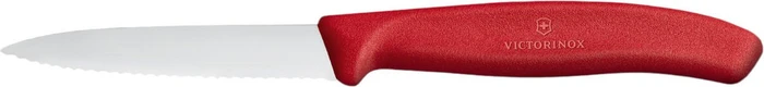 Victorinox SwissClassic Gemüsemesser mit Wellenschliff, 8cm rot