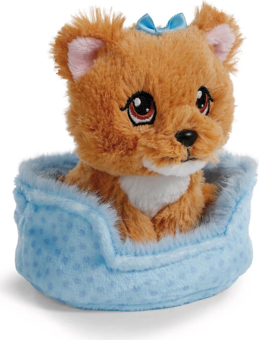 Nici Little Paws Hund Yorkshire Terrier im blauen Körbchen 12cm