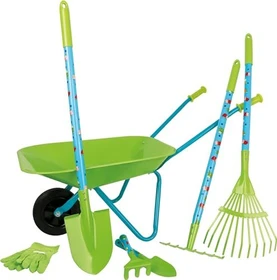 Legler Small Foot Großes Gartenset mit Schubkarre