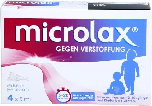 Kenvue Microlax gegen Verstopfung Rektallösung, 4 Stück