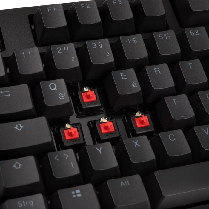 Ducky One 2 TKL PBT, LEDs weiß, schwarz, MX RED, USB, DE