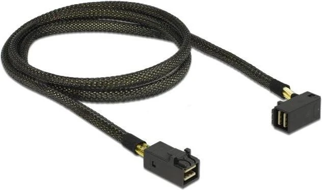 DeLOCK Mini SAS HD SFF-8643 auf Mini SAS HD SFF-8643 gewinkelt, 1m