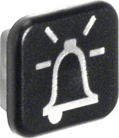 Berker W.1 Linse mit Aufdruck Symbol für Klingel, transparent