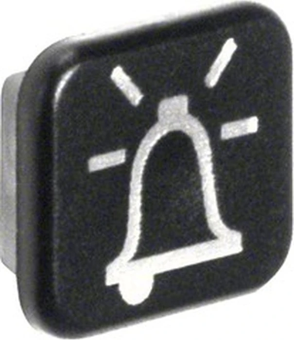 Berker W.1 Linse mit Aufdruck Symbol für Klingel, transparent