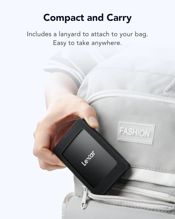 Lexar SL500 Portable SSD with Magnetic Set, 2TB, USB-C 3.2