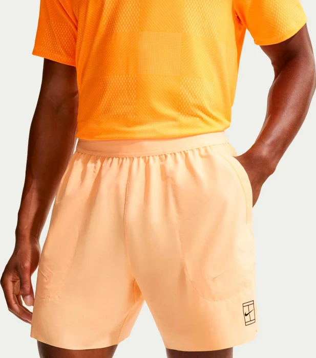 Nike Court Dri-FIT Advantage Hose kurz tangerine tint/black (Herren)