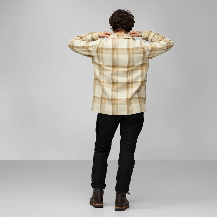 Fjällräven Singi Flannel Hemd langarm chalk white/dune beige (Damen)