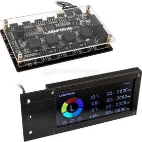 Lamptron SM436 PCI RGB, Licht- und Lüftersteuerung, schwarz, 4-fach