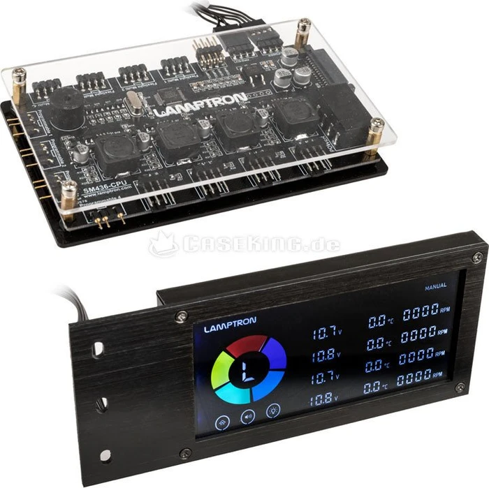 Lamptron SM436 PCI RGB, Licht- und Lüftersteuerung, schwarz, 4-fach
