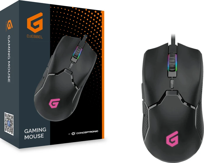 Conceptronic DJEBBEL 05B Gaming Mouse schwarz, USB