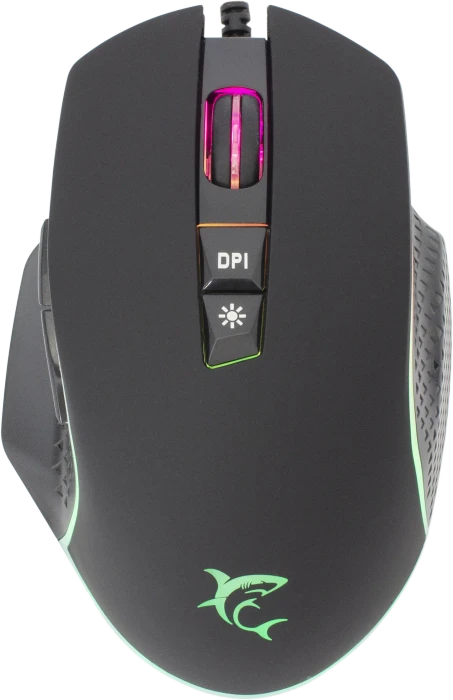 White Shark Gareth Black Gaming Mouse, schwarz, USB