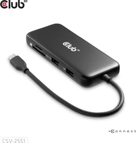 Club 3D 8-in-1 Hub, USB-C 3.1 [Stecker] (CSV-2551)