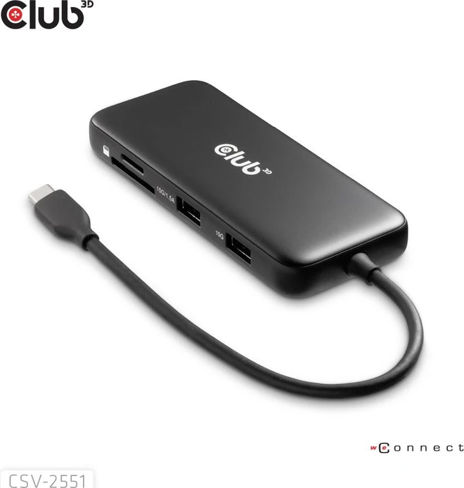 Club 3D 8-in-1 Hub, USB-C 3.1 [Stecker]