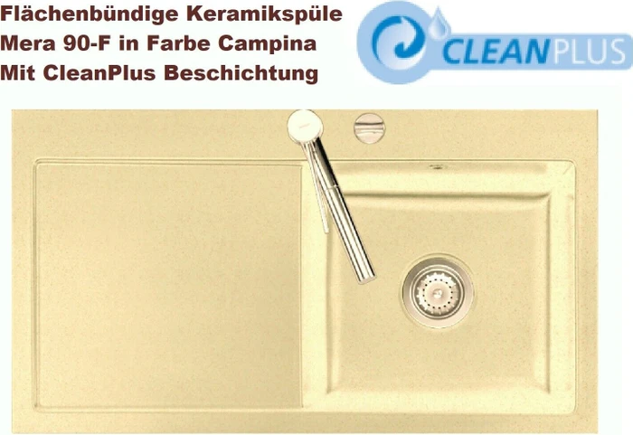 systemceram Mera 90 F Einbau Becken rechts campina