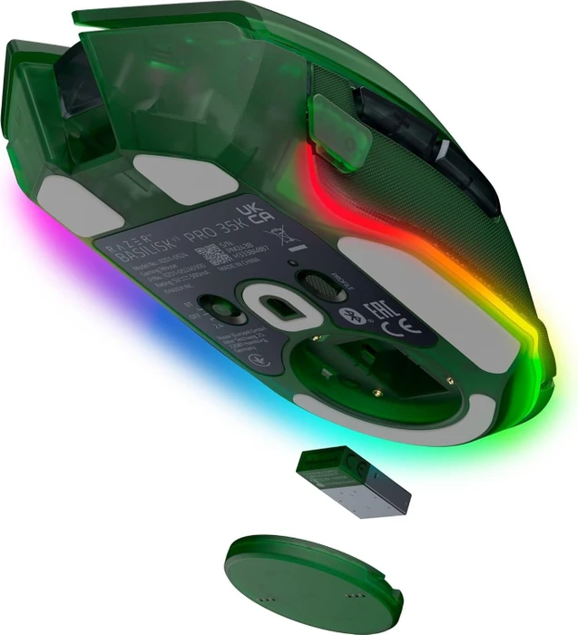 Razer Basilisk V3 Pro 35K Phantom Green - 20th Anniversary Edition, USB/Bluetooth