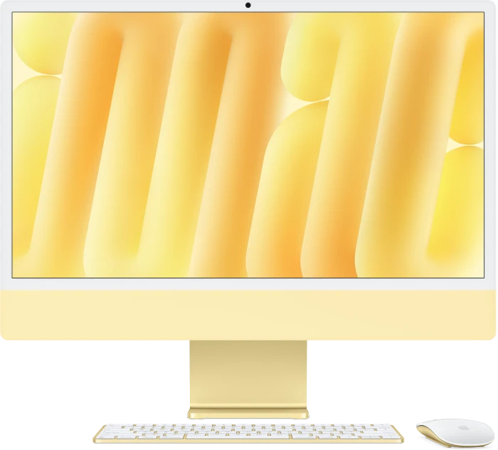 Apple iMac 24", gelb, M4 - 8 Core CPU / 8 Core GPU, 24GB RAM, 512GB SSD [2024]