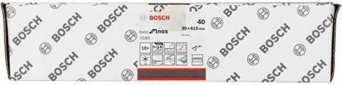 Bosch Professional Y580 Best for Inox Schleifband K40, 30x610mm, 10 Stück