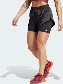 adidas Power Aeroready 2-in-1 Hose kurz schwarz/weiß (Damen)