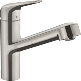 Hansgrohe Focus M42 150 1jet mit Schlauchbox edelstahl finish