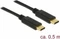 DeLOCK USB 2.0 Kabel, 2x USB-C Stecker, schwarz, 0.5m Vorschaubild