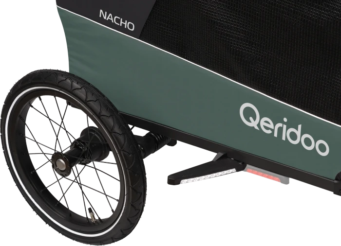 Qeridoo Nacho M Fahrradanhänger grün (Modell 2025)