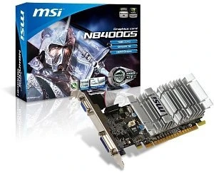 MSI GeForce 8400 GS, N8400GS-D1GD3H/LP, 1GB DDR3, VGA, DVI