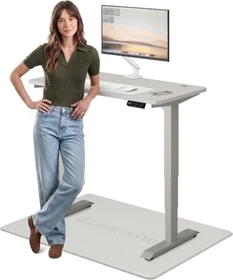 Desktronic HomePro Sitz-Steh-Schreibtisch 120x60cm grau/grau