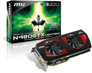 MSI GeForce GTX 480, N480GTX Lightning, 1.5GB GDDR5, 2x DVI, HDMI, DP