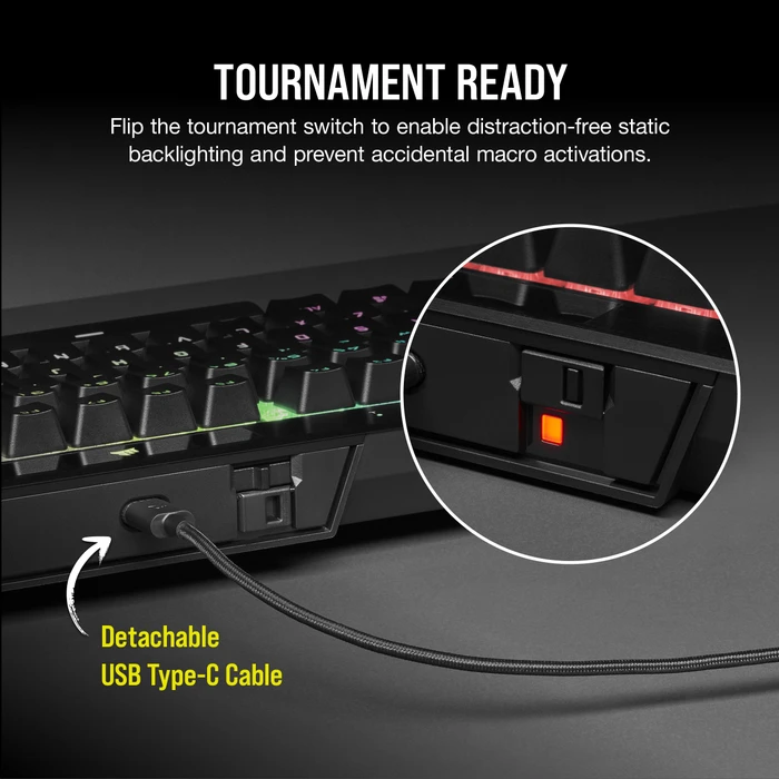 Corsair Gaming K70 RGB TKL - Champion Series, MX RGB RED, USB, ND