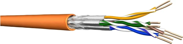 Draka UC900 HS23 Twisted-Pair Simplex Verlegekabel Eca, Cat7, S/FTP, ohne Stecker, 1000m, orange