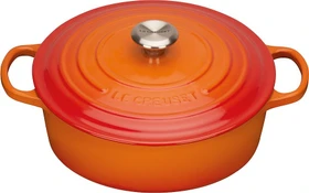 Le Creuset Signature Gusseisen Gourmet Bräter rund 24cm 3.1l ofenrot