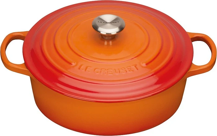 Le Creuset Signature Gusseisen Gourmet Bräter rund 24cm 3.1l ofenrot